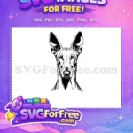 Free Black Dog Free Tall Ears Vector Art Free SVG - Instant Download