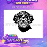 Free Cute Dog Head Free Cartoon Style Dogs Design Free SVG - Instant Download