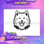 Free Cute Smiling Dog Free Puppy Art Dog Heads Free SVG - Instant Download