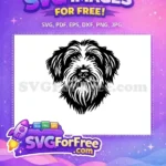 Free Cute Dog Head Free Puppy Breed Vector Free SVG - Instant Download