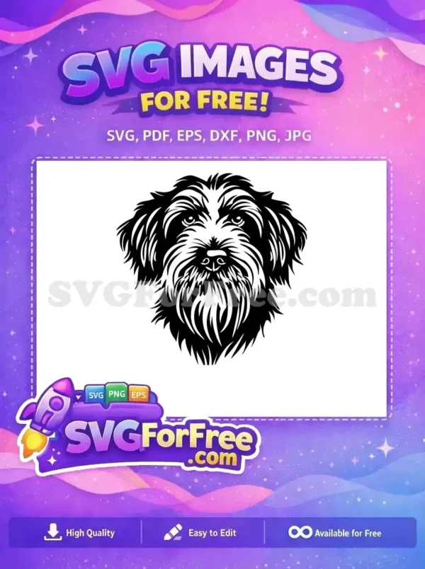 Free Cute Dog Head Free Puppy Breed Vector Free SVG