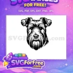 Free Cute Dog Faces Free Puppy Heads Vector Free SVG 6 - Instant Download