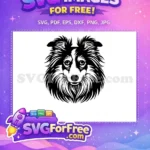 Free Dog Breed Icon Free Puppy Face Portrait Free SVG - Instant Download