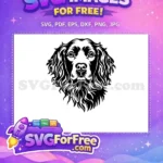 Free Detailed Vector Free Black White Dog Head Free SVG - Instant Download