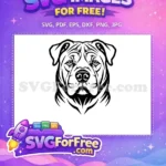 Free Powerful Free Monochrome Dog Heads Vector Free SVG - Instant Download
