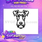 Free Wire Fox Terrier Free Detailed Dog Head Vector Art Free SVG - Instant Download