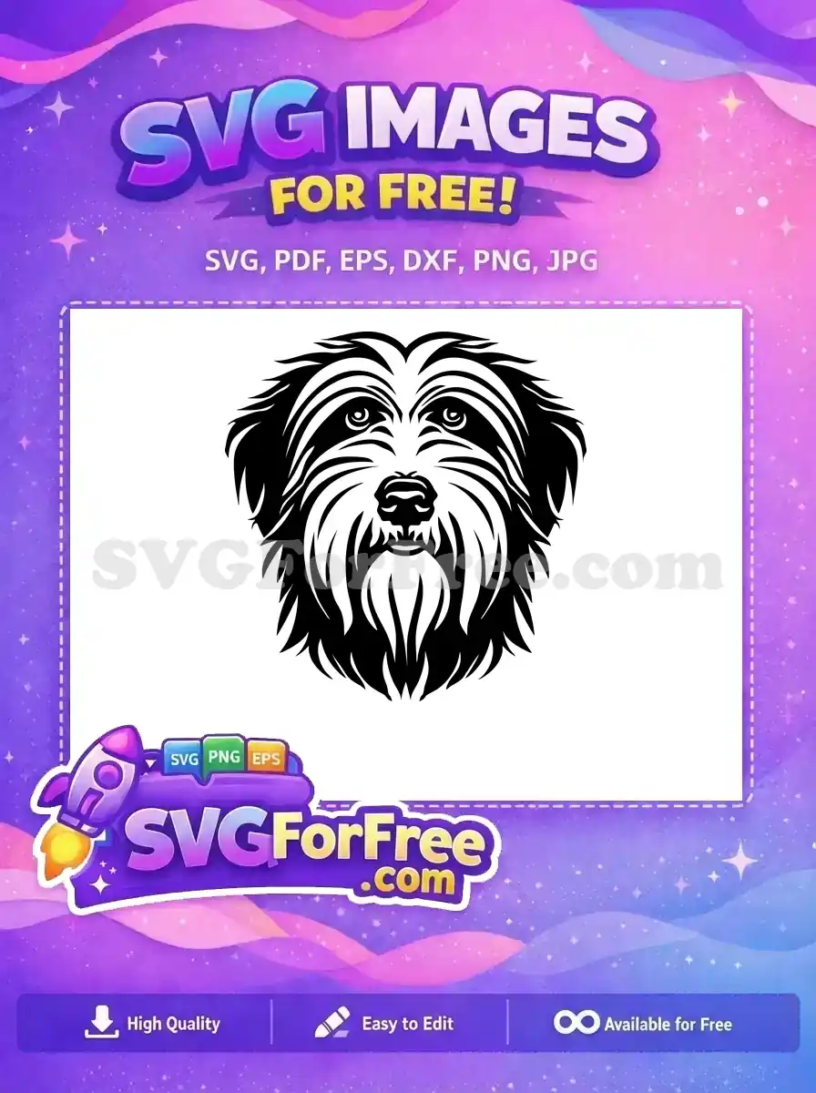 Free Shaggy Dog Head Free Detailed Vector Art Dog Heads Free SVG