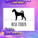 Free Black Irish Terrier Profile Free Loyal Companion Dog Lovers Free SVG - Instant Download