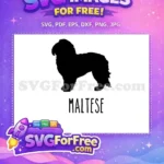 Free Maltese Dog Free Puppy Outline Dog Lovers Free SVG - Instant Download