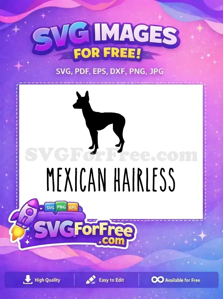 Free Mexican Hairless Dog Silhouette Free Pet Animal Art Dog Lovers Free SVG