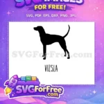 Free Black Vizsla Silhouette Free Elegant Canine Profile Dog Lovers Free SVG - Instant Download