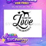 Free Black Dog Silhouette Free Rescue Love Quote Dog Lovers Free SVG - Instant Download