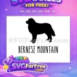 Free Black Free Loyal Bernese Mountain Dog Free SVG - Instant Download