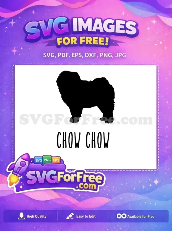 Free fluffy black Free Chow Chow Dog Lovers Free SVG