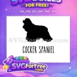 Free Black Cocker Spaniel Free fluffy dog silhouette Dog Lovers Free SVG - Instant Download