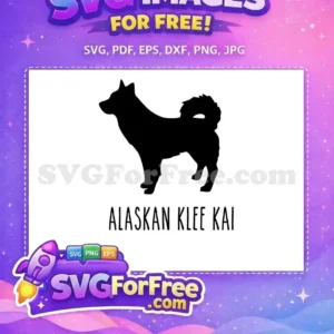 Free Black Alaskan Klee Kai Silhouette Free Dog Lovers Art Free SVG