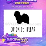Free Black Tulear Free Puppy Outline Dog Lovers Free SVG - Instant Download