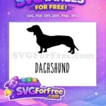 Free Black Dachshund Silhouette Free Dog Lovers Pet Artwork Free SVG - Instant Download