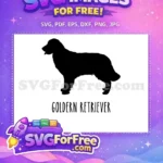 Free Black Silhouette Free Golden Retriever Dog Lovers Free SVG - Instant Download