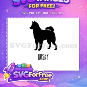 Free Black Husky Free Outline Design Dog Lovers Free SVG