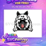 Free Happy Free Tongue Dog Peeker Vector Free SVG - Instant Download