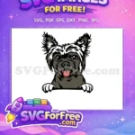 Free Cute Dog Peeker Free Tongue Out Kawaii Free SVG - Instant Download
