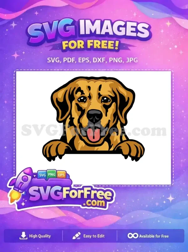 Free Happy Golden Retriever Free Brown Puppy Peeker Dog Vector Free SVG Free Happy Golden Retriever Free Brown Puppy Peeker Dog Vector Free SVG