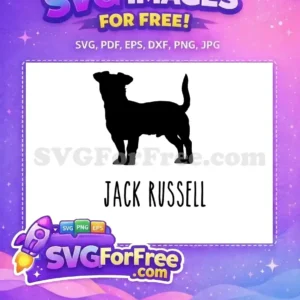Free Black Jack Russell Silhouette Free Standing Pose Dog Quotes Free SVG