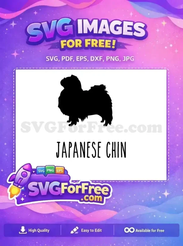 Free Black Japanese Chin Free Dog Breed Lover Dog Quotes Free SVG