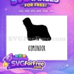 Free Komondor Silhouette Free Dreadlocks Dog Dog Quotes Free SVG - Instant Download