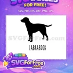 Free black Labrador silhouette Free loyal companion outline Dog Quotes Free SVG - Instant Download