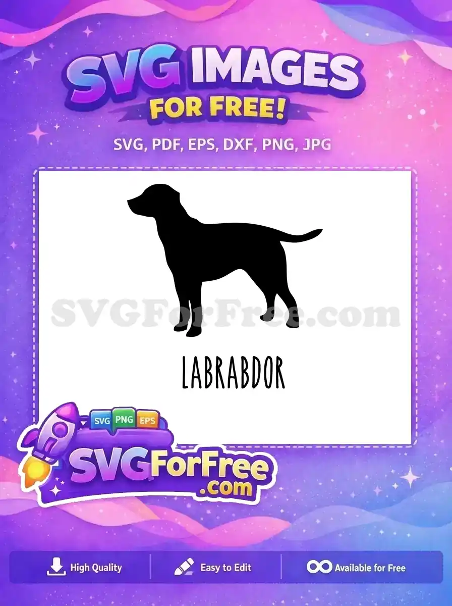 Free black Labrador silhouette Free loyal companion outline Dog Quotes Free SVG