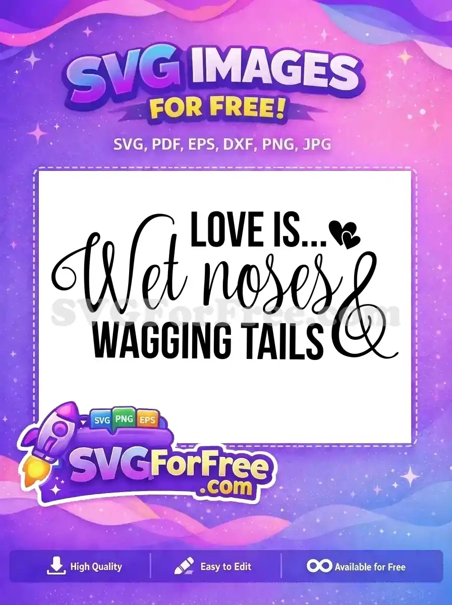 Free Cute Free Black Hearts Dog Quotes SVG Free SVG
