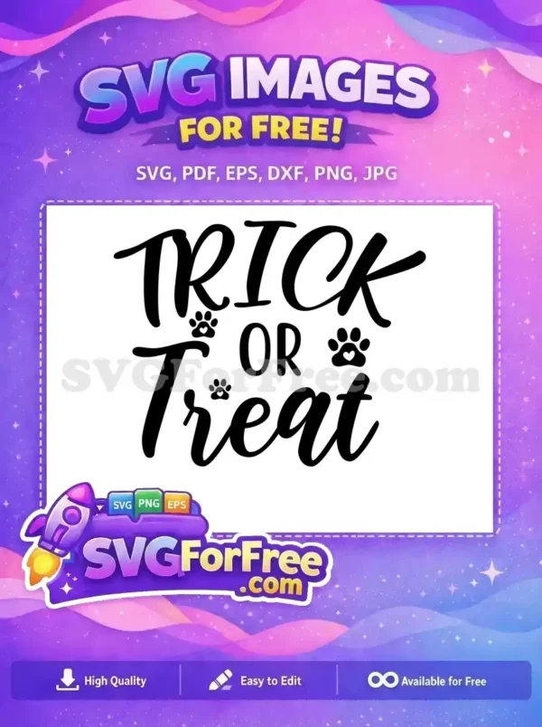 Free Black Text Free Paw Prints Halloween Dog Free SVG