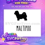 Free Cute Maltipoo Free Fluffy Puppy Dog Quotes Free SVG - Instant Download