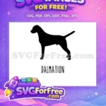 Free Black Dalmatian Silhouette Free Loyal Dog Quotes Free SVG - Instant Download