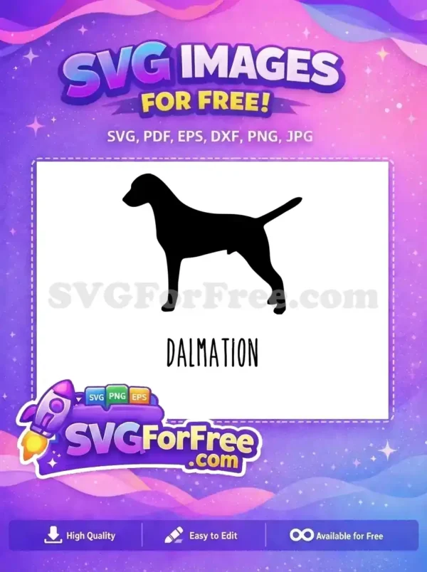 Free Black Dalmatian Silhouette Free Loyal Dog Quotes Free SVG