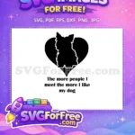 Free Black Dog Silhouette Free Heart Shape Quote Dog Quotes Free SVG - Instant Download