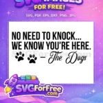 Free Funny Black Paw Prints Free Home Welcome Quote Dog Quotes Free SVG - Instant Download