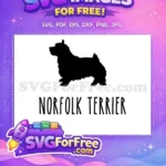Free Black Norfolk Terrier Silhouette Free Dog Quotes Design Free SVG - Instant Download
