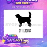 Free Otterhound Silhouette Free Black Standing Dog Quotes Free SVG - Instant Download