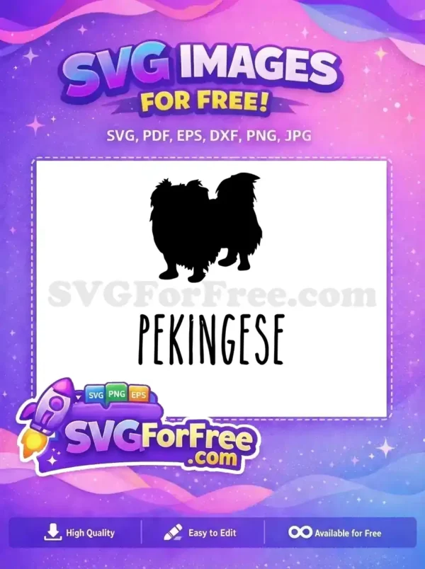 Free Pekingese Dog Free Fluffy Hair Silhouette Dog Quotes SVG Free SVG