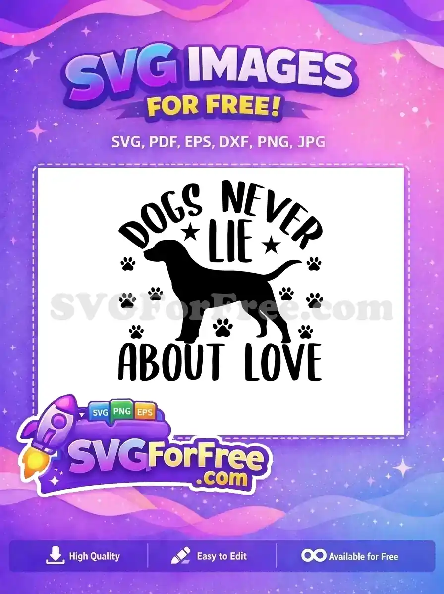 Free Black Dog Silhouette Free Paw Prints Stars Dog Quotes Free SVG