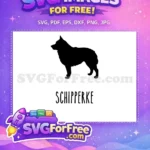 Free black Schipperke silhouette Free clean dog outline Dog Quotes Free SVG - Instant Download