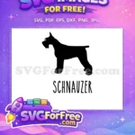 Free Black Schnauzer Silhouette Free Cute Canine Dog Quotes Free SVG - Instant Download