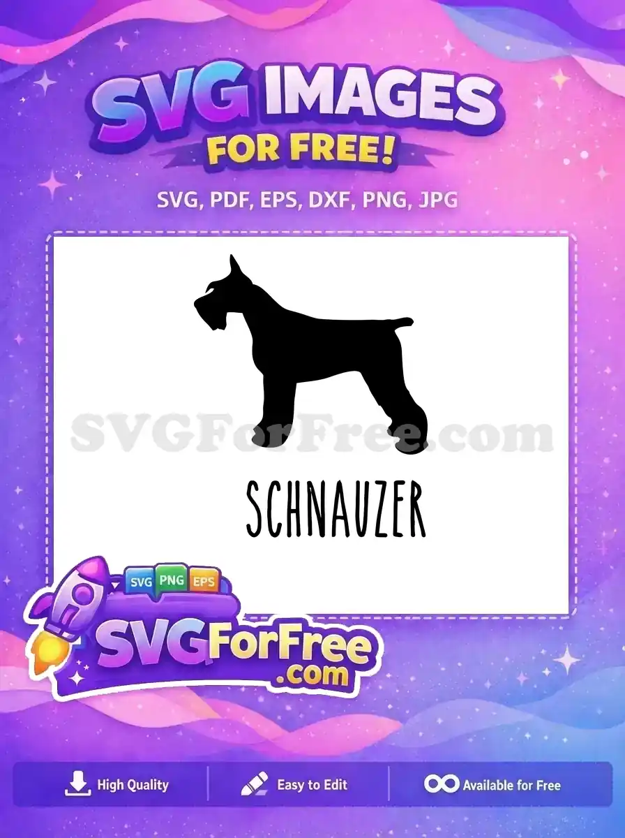 Free Black Schnauzer Silhouette Free Cute Canine Dog Quotes Free SVG