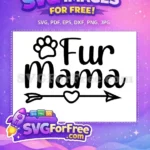 Free cute paw print Free loving heart arrow Dog Quotes Free SVG - Instant Download