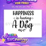 Free Black White Dog Quote Free Paw Print Design Lover Free SVG - Instant Download