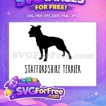 Free Black Staffy Free Loyal Pet Dog Quotes Free SVG - Instant Download