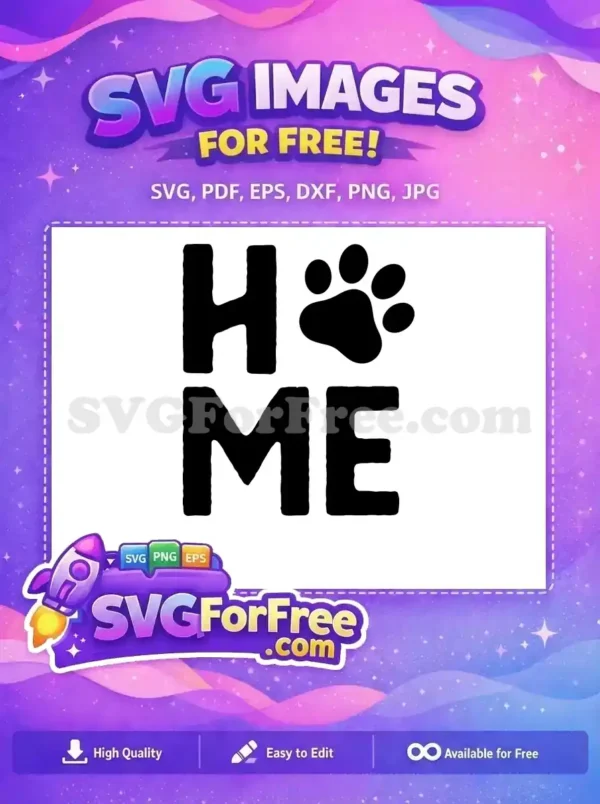 Free Black Paw Print Free Home Pet Love Dog Quotes Free SVG